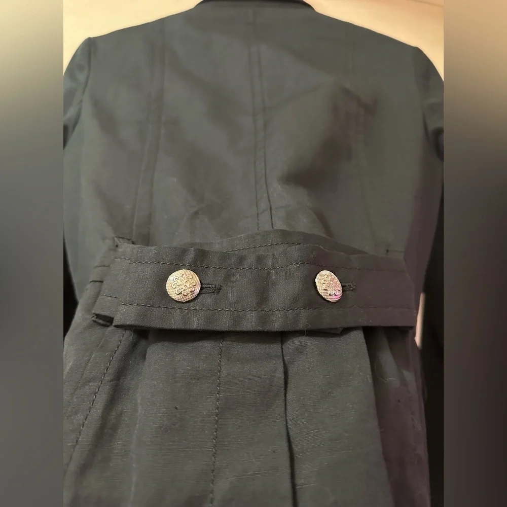 Robert Rodriguez Black Military Blazer Jacket - Double Breasted Silver Buttons - Picture 5 of 5